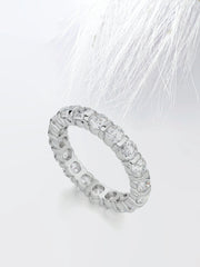 Round Cut Moissanite Bar Set Diamond Wedding Band for Her Mapple Gems